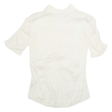 PETRUCCIOLI Womens Top Cream V-Neck Silk M