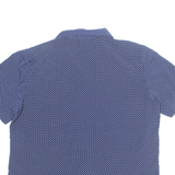 LESLIE FAY Womens Printed Shirt Blue Collared Polka Dot L