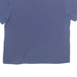 LESLIE FAY Womens Printed Shirt Blue Collared Polka Dot L