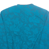 NOTATIONS Womens Printed Blouse Blue Long Sleeve Floral M