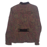 J.D STONE Womens Printed Blouse Brown Long Sleeve Paisley S