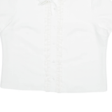 Womens Blouse White Collared M