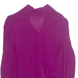 Womens Blouse Purple V-Neck Long Sleeve M