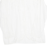 TOGETHER Womens Oversized Blouse White Long Sleeve XL