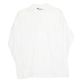 TOGETHER Womens Oversized Blouse White Long Sleeve XL
