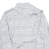 Womens Blouse Silver Collared Long Sleeve Viscose M