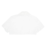 Womens Cropped Shirt White Collared M