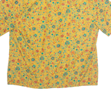 FOSCHINI Womens Printed Blouse Brown Collared Floral M