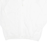 Womens Blouse White Collared Long Sleeve M