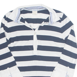 PAUL & SHARK Womens Printed Blouse White Collared Long Sleeve Striped M