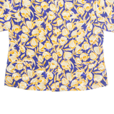 Womens Printed Blouse Blue Floral XL