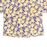 Womens Printed Blouse Blue Floral XL