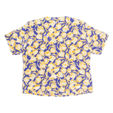 Womens Printed Blouse Blue Floral XL