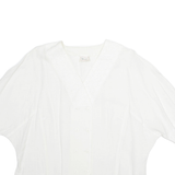 GUSHI Womens Top White V-Neck L
