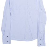 H&M Womens Bardot Shirt Purple Collared Long Sleeve S