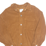 BERSHKA Womens Blouse Brown Collared Long Sleeve L