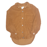 BERSHKA Womens Blouse Brown Collared Long Sleeve L