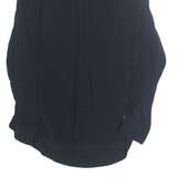 MANOR Womens Blouse Black Collared Long Sleeve Viscose L