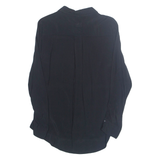 MANOR Womens Blouse Black Collared Long Sleeve Viscose L