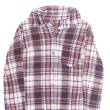 CHICOREE Womens Printed Shirt Pink Collared Long Sleeve Plaid XS