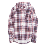 CHICOREE Womens Printed Shirt Pink Collared Long Sleeve Plaid XS