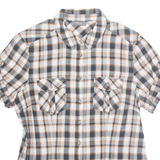 YESSICA Womens Printed Shirt Grey Collared Check S