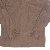 Womens Shirt Brown Collared Long Sleeve L