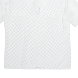 ALEXANDER Womens Printed Shirt White Collared Polka Dot M