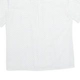 ALEXANDER Womens Printed Shirt White Collared Polka Dot M