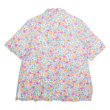Womens Printed Shirt Pink Collared Floral L