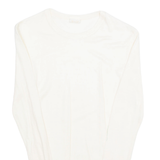 SAWACO Womens Top Cream Long Sleeve Suede S