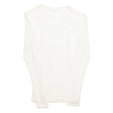 SAWACO Womens Top Cream Long Sleeve Suede S