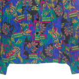 MARIE CLEMENCE Womens Printed Blouse Blue Long Sleeve Floral M