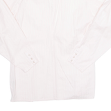 NICOLE Womens Printed Shirt Pink Roll Neck Long Sleeve Striped M