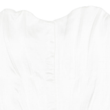 ZARA Womens Corset Shirt White Sleeveless Viscose M