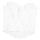 ZARA Womens Corset Shirt White Sleeveless Viscose M