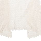 Womens Kimono Blouse Cream V-Neck Sleeveless S