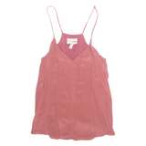 H&M Womens Camisole Top Pink V-Neck Sleeveless Silk XS