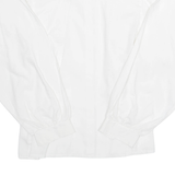 Womens Blouse White Collared Long Sleeve M