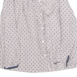 PEGE GEAMS Womens Printed Blouse Pink Long Sleeve Crazy Pattern S