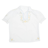Womens Top White Collared M