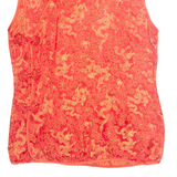 ORIENTAL Womens Printed Top Red Sleeveless Crazy Pattern M