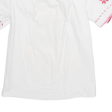 Womens Bardot Shirt White Crazy Pattern M