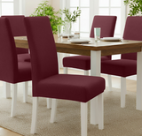 Anyseat Wine Red Waterproof Chair Cover – Corn Kernel Pattern Stretch Slipcover for Dining Room