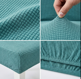 Anyseat Blue Waterproof Chair Cover – Corn Kernel Pattern Stretch Slipcover for Dining Room