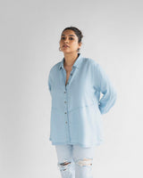 Ready for the World Shirt in Blue Denim