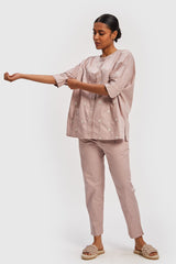 Dolman Sleeve Embroidered Shirt