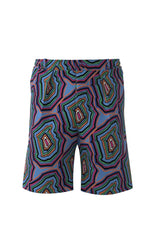 Relaxed Shorts with Pleats in Concentric Sky Blue