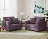 Anyseat 1-Seater Sofa Cover – Plain Purple Style Slipcover for Living Room Chair Protection