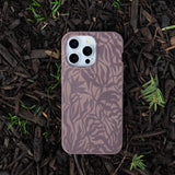 Chocolate Brown Rustic Leaves Samsung Galaxy S23+(Plus) Case